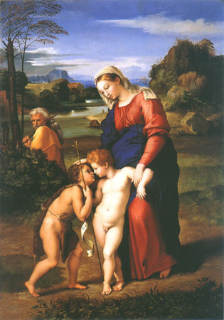 Raffaello Sani: Holy Family with St. Johannes - A Szent Család Szent Jánossal